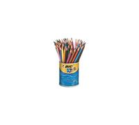BIC Crayons de couleur Kids Evolution ECOlutions – Pour enfant – Pot 60 crayons, couleurs assorties