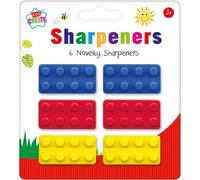 Kids Create - Taille-crayon, bloc de construction Pack de 6 SG37923 (Taille unique) (Bleu/Rouge/Jaune)