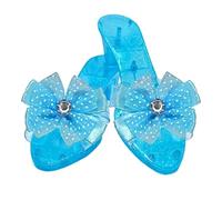 Kids Crystal High Heels - Non-Slip Princess Shoes with Rhinestone Bow Dress Up Play | Role Playing Costume Accessories Girls | Perfect Christmas, Birthday Gift for Pretend Play & Parties