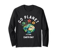 Kids Cute Earth Day Go Planet It's Your Earth Day Toddler Boy Manche Longue