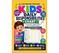 Kids Daily Responsibilities Chart: Chore Chart, Reward System & Routine: Planner for Kids Ages 3-10 | Build Good Habits, Independence & Discipline with Visual Schedule