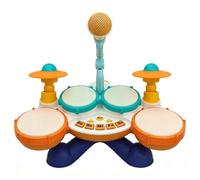 Kids Drum Kit, Portable Adjustable Interactive Educational Instrument for Boys, Girls, Children Birthday, Daycare, Preschool, Home, Classroom, Travel