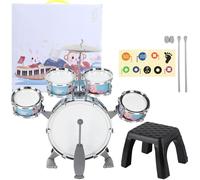 Kids Drum Set Cartoon Batterie Kit Enfants Apprentissage - Instrument de Musique Garçons Toyblue