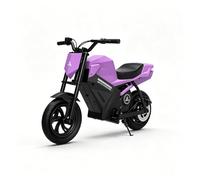 Kids Electric Motorcycle, High Carbon Steel Frame, 16KM/H Max Speed & 16KM Range, Rear Disc Brake with 12.5" Pneumatic Tyres (Purple)