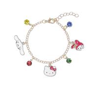KIDS EUROSWAN Hello Kitty Bracelet à breloques réglable pour fille, taille unique, Métal, Pas de gemme