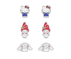 KIDS EUROSWAN Hello Kitty Ensemble de boucles d'oreilles à tige assorties pour filles, taille unique, Métal, Pas de gemme