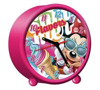 Kids Euroswan Réveil Rond 9 cm, modèle Minnie Mouse, Composite, Multicolore, 8 x 3 x 6 cm