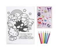 KIDS EUROSWAN SL Kit de coloriage avec autocollants Hello Kitty and Friends