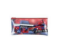 Kids Euroswan Trousse Spiderman zippée avec crayon, règle, gomme, taille-crayon - Set d'écriture enfant (rouge)
