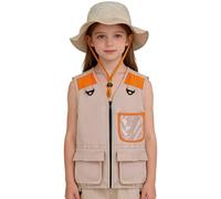 Kids Explorer Vest Kit Safari Outfit With Hat For Outdoor Adventures