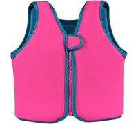 Kids Fishing Jacket Adjustable for Growth with Neoprene Fabric and High-Density EPE Foam for Swimming Beach Vacation Water Play Use(Pink,XXL (10-12 Years))