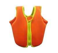 Kids Fishing Jacket Adjustable for Growth with Neoprene Fabric and High-Density EPE Foam for Swimming Beach Vacation Water Play Use(Orange1,L (5-6 Years))