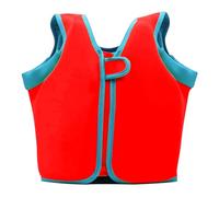 Kids Fishing Jacket Adjustable for Growth with Neoprene Fabric and High-Density EPE Foam for Swimming Beach Vacation Water Play Use(Red,L (5-6 Years))