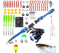 Kids Fishing Kit,Kids Starter Kit,With Reel And Lures,Fishing Accessories For Kids Boys Girls Beginners Or Teens