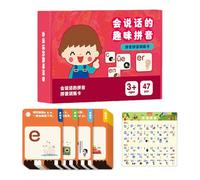 Kids Flash Cards, Instruction Cards Learning Set, Educational Toy Voice Reader, Interactive Word Recognition for Ages 4-6, Kindergarten, Homeschool, Classroom, Travel, Family, Multicolor