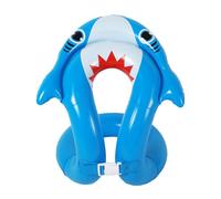 Kids Float Vest, Swim Rings Water Floats for Kids, PVC Shark Swimming Ring Floaties with Adjustable Safety Buckle, Ideal for Boys and Girls, River, Beach, Lake, Pool Games, 44x35cm