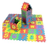 Kids Foam Play, 36 pièces Soft Foam Play Set 11,8 x 11,8 in Interlocking Alphabet and Numbers Floor Puzzle, Waterproof EVA Tiles for Girls, Boys