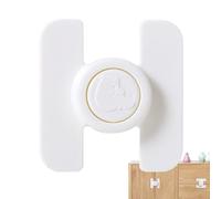 Kids Fridge Locks, Fridge Door Latches, 2.7x2.6x0.8 Inches No Drill Adhesive Safety Lock with Strong Hold, Easy Install Babyproof Strap for Cabinets, Oven, Drawers, Kitchen
