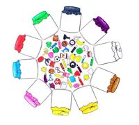 Kids Fridge Magnets, Learning Color Sorting Game Set, 4.49x5.91 inches Soft Magnetic Educational Toy Pack, Sensory Interactive Play Design, Fun Classroom Teaching Aid, Home Travel Use