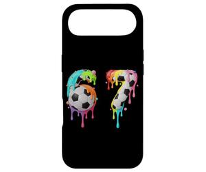 Kids Fun Meme 67 Numéro Six 6 Seven 7 Ice Cream Drips Football Coque pour iPhone Air