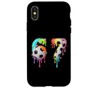 Kids Fun Meme 67 Numéro Six 6 Seven 7 Ice Cream Drips Football Coque pour iPhone X/XS