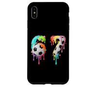 Kids Fun Meme 67 Numéro Six 6 Seven 7 Ice Cream Drips Football Coque pour iPhone XS Max