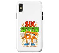 Kids Funny Meme 67 Numéro Six 6 et Seven 7 Italian Brainrot Coque pour iPhone X/XS
