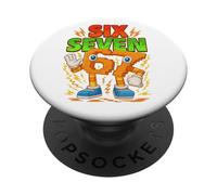 Kids Funny Meme 67 Numéro Six 6 et Seven 7 Italian Brainrot PopSockets PopGrip Adhésif