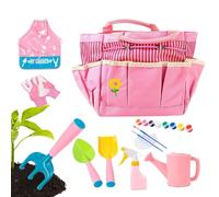 Kids Gardening Kit, Lightweight Ergonomic Outdoor Gardening Tool Set, Durable Children Yard Play Tools, Safe Easy Grip Design, Educational Garden Activity Kit for Backyard Home Daycare Kindergarten