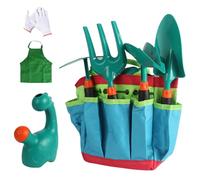 Kids Gardening Tools Set - Multicolor, Ergonomic Lightweight Toy, Childrens Gardening Set, Real Metal Tools, Soft-Grip Handles, Durable Storage Tote | Children, Boy Gardeners, Repotting, Soil Mixing,