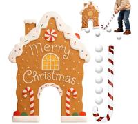Kids Gingerbread House Golf Toy Kit - Festive Game, 1 Set Paper Play for Family Bonding, Party Activity with Interactive Fun, Seasonal Entertainment, Holiday Sport for Indoors, Outdoors and Gatherings
