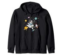 Kids Girls Boys Astronaut Space Tri Color Cavalier Dog Mom Sweat à Capuche