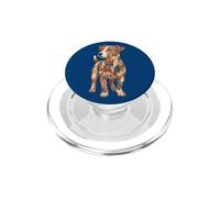 Kids Girls Multicolored Folk Art Jack Russell Terrier Lover PopSockets PopGrip pour MagSafe