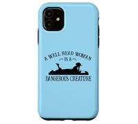 Kids Girls Reading A Well Read Woman is A Dangerous Creature Coque pour iPhone 11