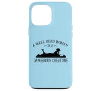Kids Girls Reading A Well Read Woman is A Dangerous Creature Coque pour iPhone 13 Pro Max