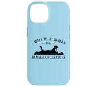Kids Girls Reading A Well Read Woman is A Dangerous Creature Coque pour iPhone 14