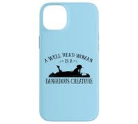 Kids Girls Reading A Well Read Woman is A Dangerous Creature Coque pour iPhone 14 Plus