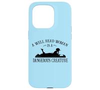 Kids Girls Reading A Well Read Woman is A Dangerous Creature Coque pour iPhone 15 Pro