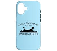 Kids Girls Reading A Well Read Woman is A Dangerous Creature Coque pour iPhone 16