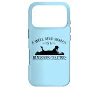 Kids Girls Reading A Well Read Woman is A Dangerous Creature Coque pour iPhone 17 Pro