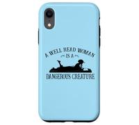 Kids Girls Reading A Well Read Woman is A Dangerous Creature Coque pour iPhone XR
