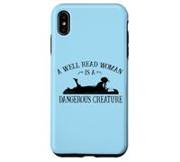 Kids Girls Reading A Well Read Woman is A Dangerous Creature Coque pour iPhone XS Max