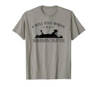 Kids Girls Reading A Well Read Woman is A Dangerous Creature T-Shirt