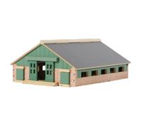 Étable en Bois - Kids Globe - Grange de vache de ferme 1:87 - 30 cm - Intérieur