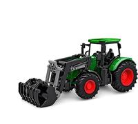 Kids Globe 540472 Roue Libre Tracteur avec Chargement Avant 27 cm (Bulldog pour Enfants à partir de 3 Ans, Vert, véhicule agricole, Tracteur)
