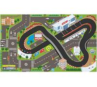 Kids Globe 570346 Tapis de Jeu Circuit (Tapis 72 x 120 cm, avec de Nombreuses LED, Batterie Incluse)