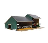 Kids Globe 610200 Toy Wooden Cow Hutch with Warehouse, Hinged Roof, Farm with Scale 1:32