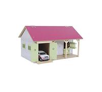 Kids Globe 610245 - Clapier pour Chevaux - Rose - Échelle 1/32 (avec 2 caisses pour Chevaux, 1 Espace de Rangement, sans Chevaux ni Accessoires, pour Enfants)