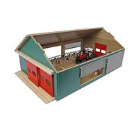 Kids Globe 610250 Hutch with Moving Elements (Wood, Scale 1:32, 64 x 42.5 x 26.5 cm), Vert, Rouge.