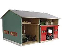 Kids Globe 610816 Workshop with Storage Space (1:32 Scale, Hinged Roof, Movable Gates, Dimensions 41 x 54 x 32 cm, Without Toy Figures and Accessories)